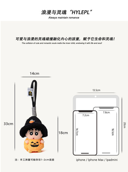 万圣节南瓜蜡笔小新包包挂件书包钥匙扣包包配饰可爱礼物